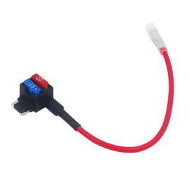 FULARR 5Pcs Premium ACN Low-Profile Add-A-Circuit Fuse Tap, Piggy Back Blade Fuse Holder Kit with Wire Harness, Free Micro Blade Fuses X 6Pcs, Fuse Puller X 1Pcs, Wire Ties X 5Pcs –– 12V / 24V