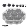 184 Pieces Mushroom Shaped Sewing Buttons, Black Flat Bottom Dome