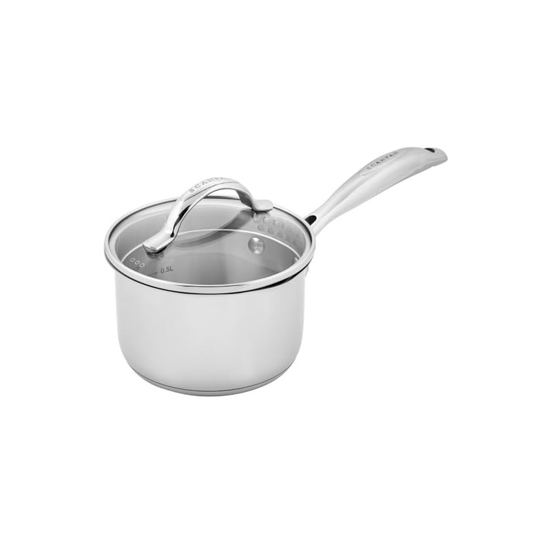 Scanpan STS Stainless Steel 1.2QT Saucepan with Lid, 18/10 Stainless