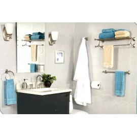 Sheffield Home 5 Piece Bathroom Accessory Set in Brushed Nickel(Silver) Finish