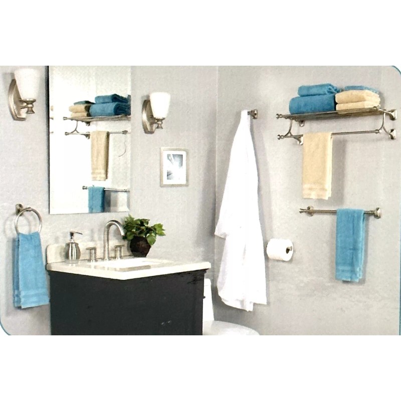 Sheffield Home 5 Piece Bathroom Accessory Set in Brushed Nickel(Silver)
