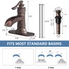 Homevacious Bathroom Faucet Copper Waterfall Bathroom Sink Faucets with Single