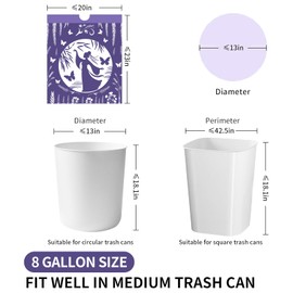 VOK 8 Gallon Trash Bags Drawstring, Medium Trash Bags for Office, Kitchen, Bedroom Trash Cans, Colored Portable Sturdy Garbage Bags 8 Gallon with Lavender Scent, 60 Counts 1.5 Liters