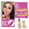 OULAC Metallic Shine Lipstick, Velvety Texture With Glossy Opaque Finish,