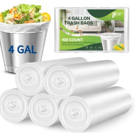 Unbranded 100 Counts Trash Bags Eco-Friendly,4