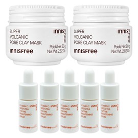Innisfree Super Volcanic Pore Mask 2pcs+ / 이니스프리 수퍼 화산송이 모공 마스크 2개+
