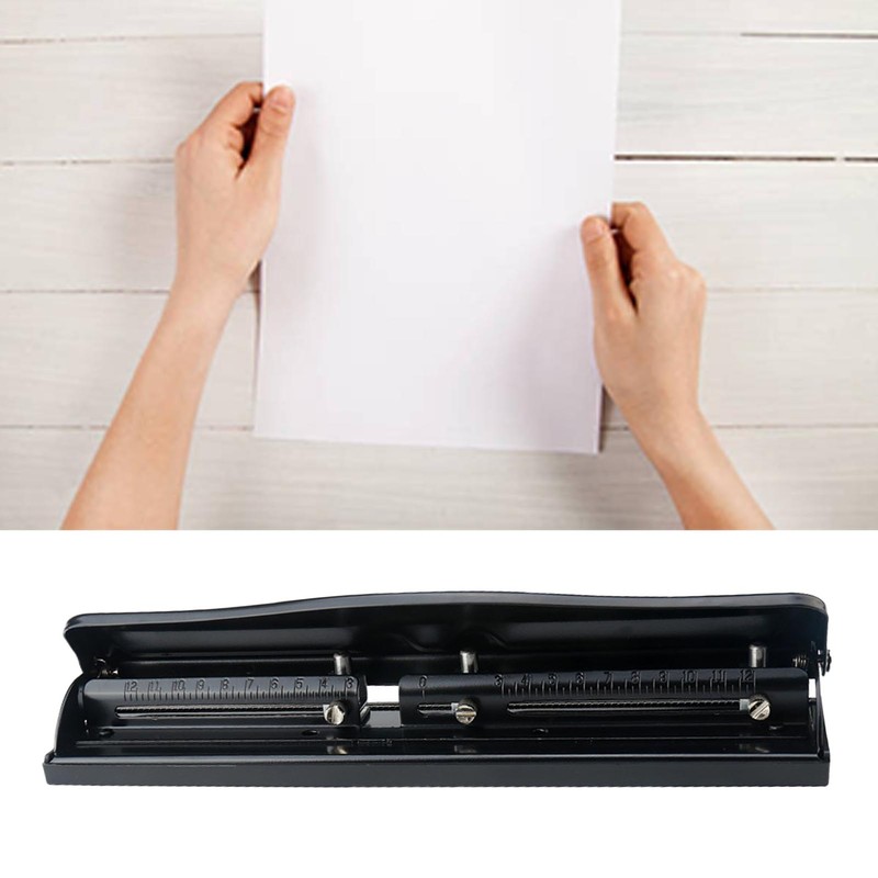 3 Hole Puncher 7mm Diameter Adjustable Spacing Metal Hole Punch