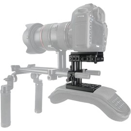 NICEYRIG DSLR Camera Baseplate Switching Kit with 15mm Rod Raiser Clamp, Short Rods, Easy Plates for DSLR Camera Baseplate Lifting System