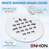 2 Pack 4-1/4 Snap in Shower Drain Cove White,PVC Plastic