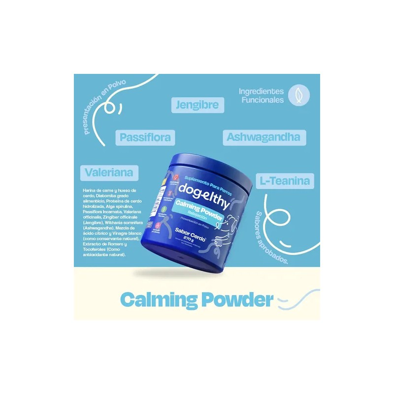 Dogelthy Calming Powder Suplemento Para Perros (cerdo)