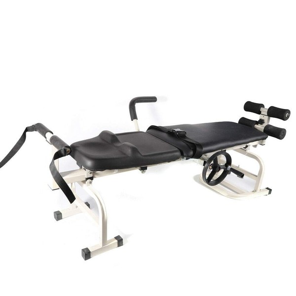 Traction Bed, Traction Device Stretching Bed Body Straightening Spine Cervical Spine Lumbar， Folding Massage Bed Table Cervical and Lumbar Traction Bed Body Stretching Device Back Stretch Bench