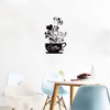 SITAKE “Coffee Cup + Flower” Kitchen Wall Stickers, Black Coffee