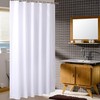 Homehold 180cm Wide By 180cm High White Shower Curtain, Waterproof
