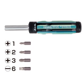 Vessel 121570 830-MG4 Ratchet Screwdriver with 4 Bits