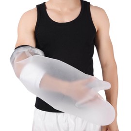 Wasserdichter Armschutz für Putz, Duschabdeckung, wiederverwendbar, transparent