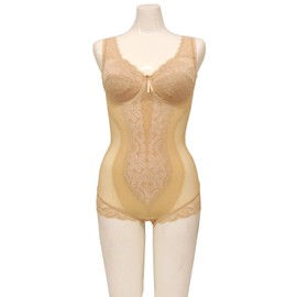 Tamura Body Shape, Made in Japan, Silky Body Shape, Multifunctional Bodysuit Flux Beige, M