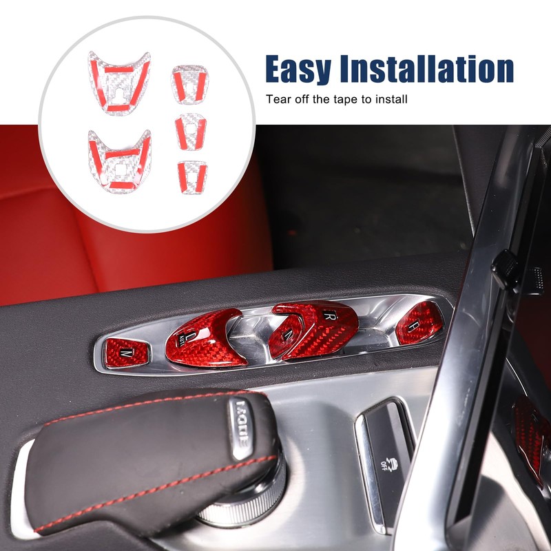 TOYCIDFG Gear Shift Panel Button Cover Compatible with Corvette C8