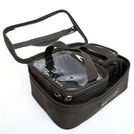 Sonik SK-TEK Accessory Bag Fishing Camouflage - Fishing Bag for Carp Fishing - Carp Fishing Bag Small for Fishing Accessories with Zip, Size: S, Green, Outdoor