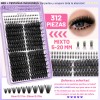 Kit De Extensiones De Pestañas De Alta Capacidad,1274 Pcs