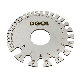 DGOL Stainless Steel SWG Sheet Metal Wire Cable Gage Standard Thickness Gauge with Very Clear Numbers and Letters
