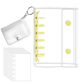 A7 Yellow 3D Sealing Pad, Includes 20 Refills + Mini Key Holder Notebook, Plastan, Transparent, Size, Mini Binder, Clear, Card Pocket, Notebook, Popular Girls, Collage Notebook, Clear Type (Yellow, A7)