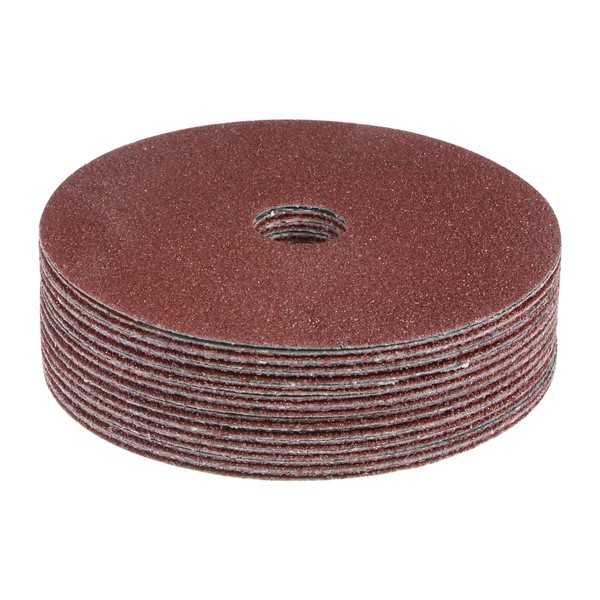 sourcing map 25pcs 40 Grit Aluminum Oxide Resin Fiber Discs