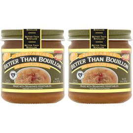 Better Than Bouillon Vegetarian No Chicken Base, Made with Seasoned Vegetables, Certified Vegan, Makes 9.5 Quarts of Broth, 38 Servings, 8 OZ Jar (Pack of 2)