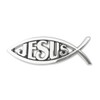 Christian Jesus Fish Car Emblem - Chrome Silver Symbol Fish