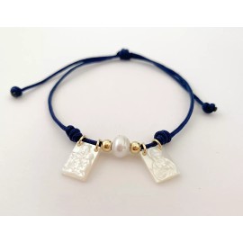 Handmade Mother of pearl scapular bracelet Our Lady of Mount Carmel Sacred Heart catholic