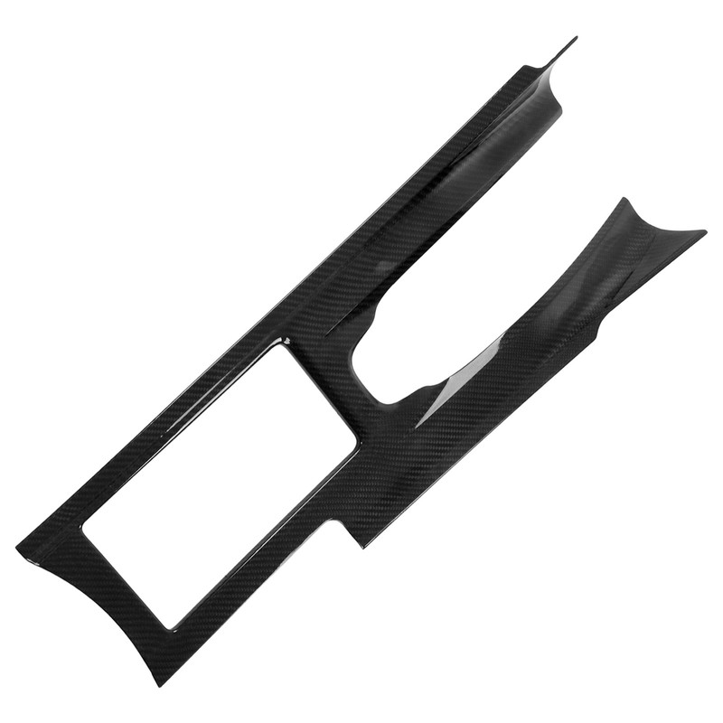 Carbon Fiber Center Console Gear Shift Cup Holder Panel Cover