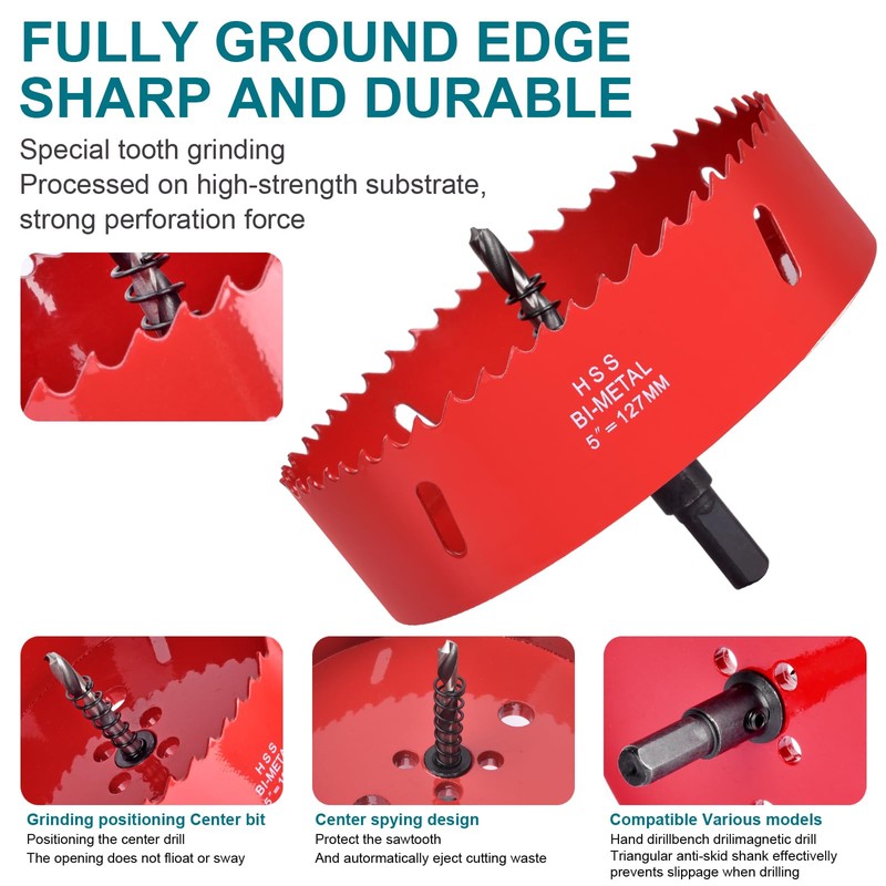 6 Inch / 152mm Hole Saw for Wood, Plastic Board,