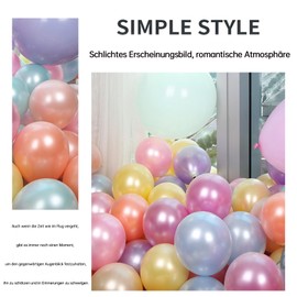 Tourima Luftballons Geburtstag 50 Stück Doppellagige, fluoreszierende Geburtstagsballons Mix Premium Ballons aus 100% reinem Naturlatex Heliumballons bunt