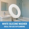 30pcs Silicone Flat Washer Gaskets – 1/2" White Sealing O-Rings,