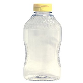 Mann Lake Hourglass Embossed Plastic Jar with Lid, 1 1/2-Pound