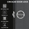 NEMTMCUA Stainless Steel Round Recessed Door Lock, Keyless Recessed Cup