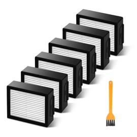 6 Pack Filter Replacements Compatible With i Robot Roomba E I & J Series E5 E6 i1 i1+ i3 i3+ i4 i4+ i5 i5+ i6 i6+ i7 i7+ i8 i8+ NOT for J9, High Efficiency Filter for iRobot Roomba Replacement Parts