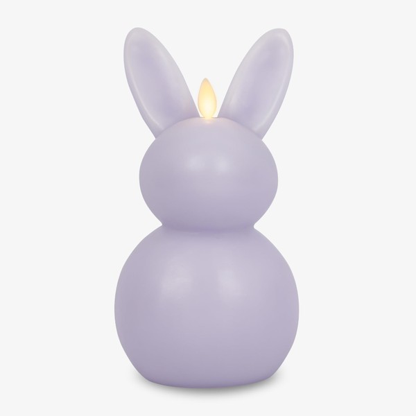 Luminara Flameless Candle Easter Bunny, Real Wax Moving Flame LED