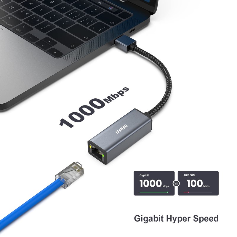 BENFEI Wired LAN Adapter USB 3.0 to Ethernet Adapter, USB