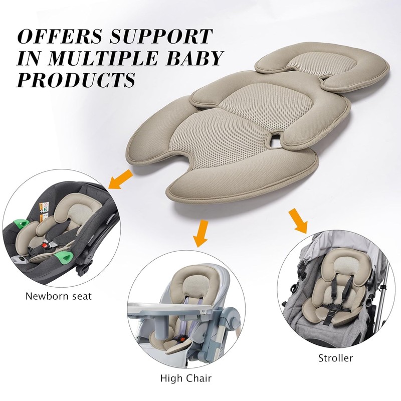 Storchenbeck Newborn Baby Pillow with 3D Mesh for Stroller, Car
