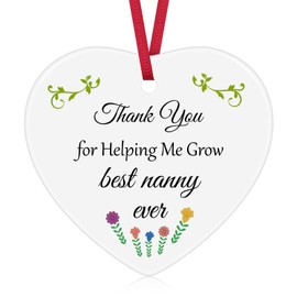 Nanny Gifts for Women Christmas Ornament Nanny Gifts from Granddaughter Nanny Birthday Gifts Ceramic Ornament Grandma Gifts for Mothers Day Thank You Gift for Nanny Grandma Christmas Tree Ornaments