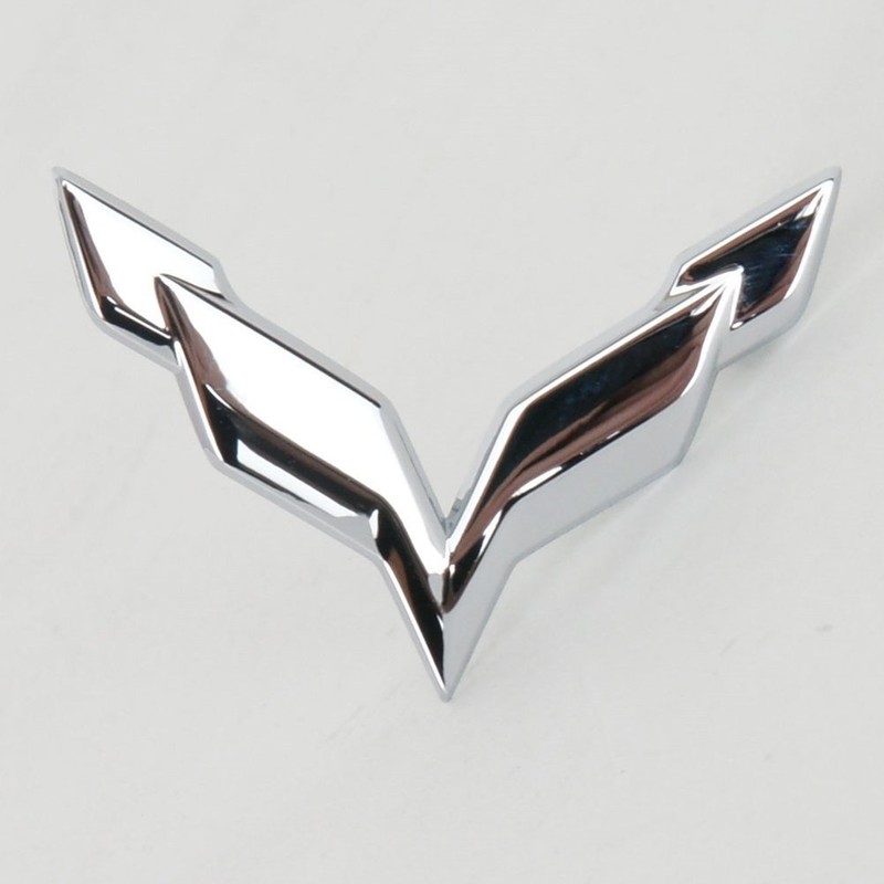 C7 Corvette Stingray Crossed Flags Seat Emblem (Pair)