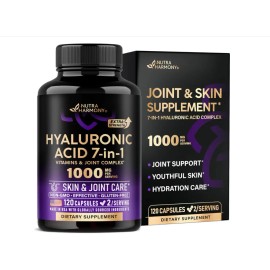 NutraHarmony cido Hialurnico 1000 mg Suplemento Vegano 120 Cpsulas                                                                                    