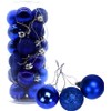 60mm/6Pcs Christmas Baubles Shatterproof Blue, Christmas Tree Decorations Ball Ornaments