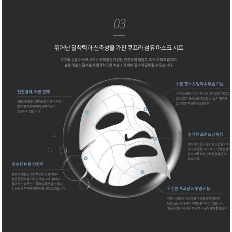 Fit My Skin [Whitening] Hydrogen Mask Pack 1 box (5