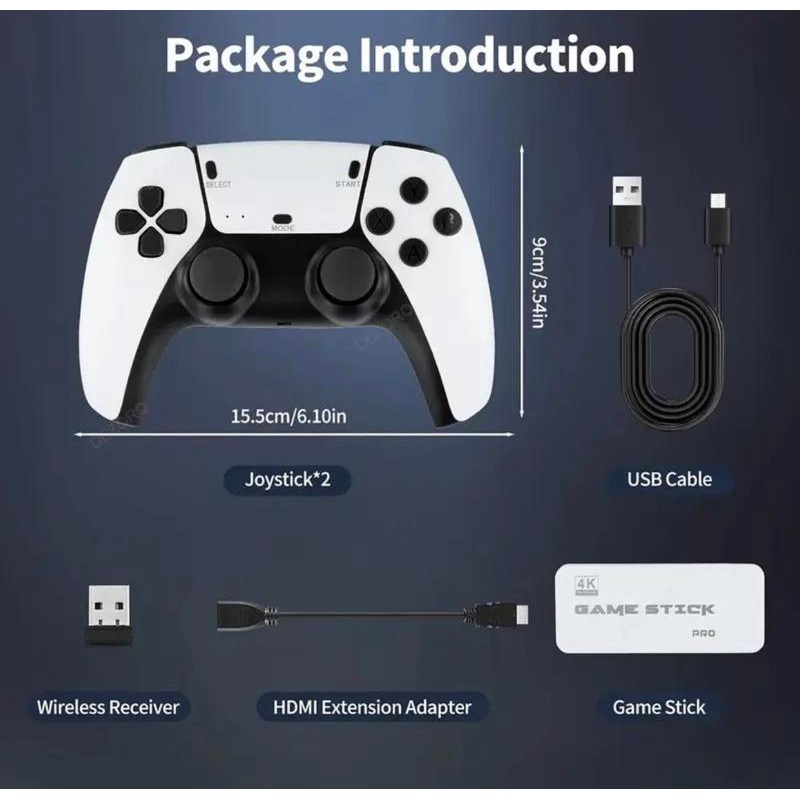 Retro Classic M15 2.4G Handheld Wireless Controller Gamepad 4K HD