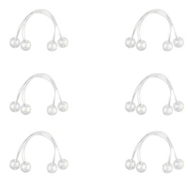 Paquete de 6 Pares de Bolitas Pelo Bandas para Cabello Transparentes Ligas Elásticas con Doble Esfera Efecto Cristal Accesorios de Peinado para Niñas y Mujer Set de Coletas Escolares Resistentes