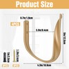 4 Pcs Gold Curtain Holdbacks, Heavy Duty Aluminum Alloy Wall
