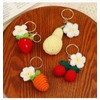 Luhaomisky 1 Pcs Red Cherry Keychain Handmade Weaving Cute Flower