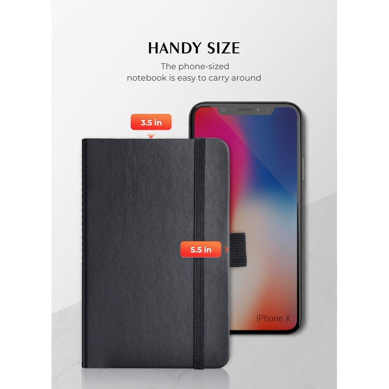 AISBUGUR Pack of 2 Notebook A6 Notebook Small Pocket Notebook