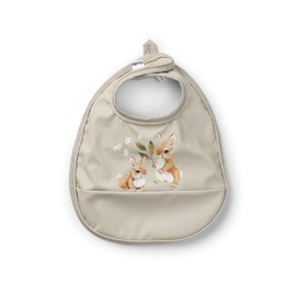 Elodie Details Baby Bib with Crumb Tray, Washable, Scandinavian Design, Waterproof, Bunny Darling